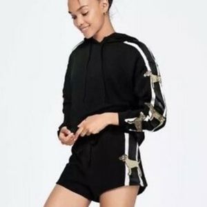 PINK Victoria's Secret Sequin Dog Stripe Shorts